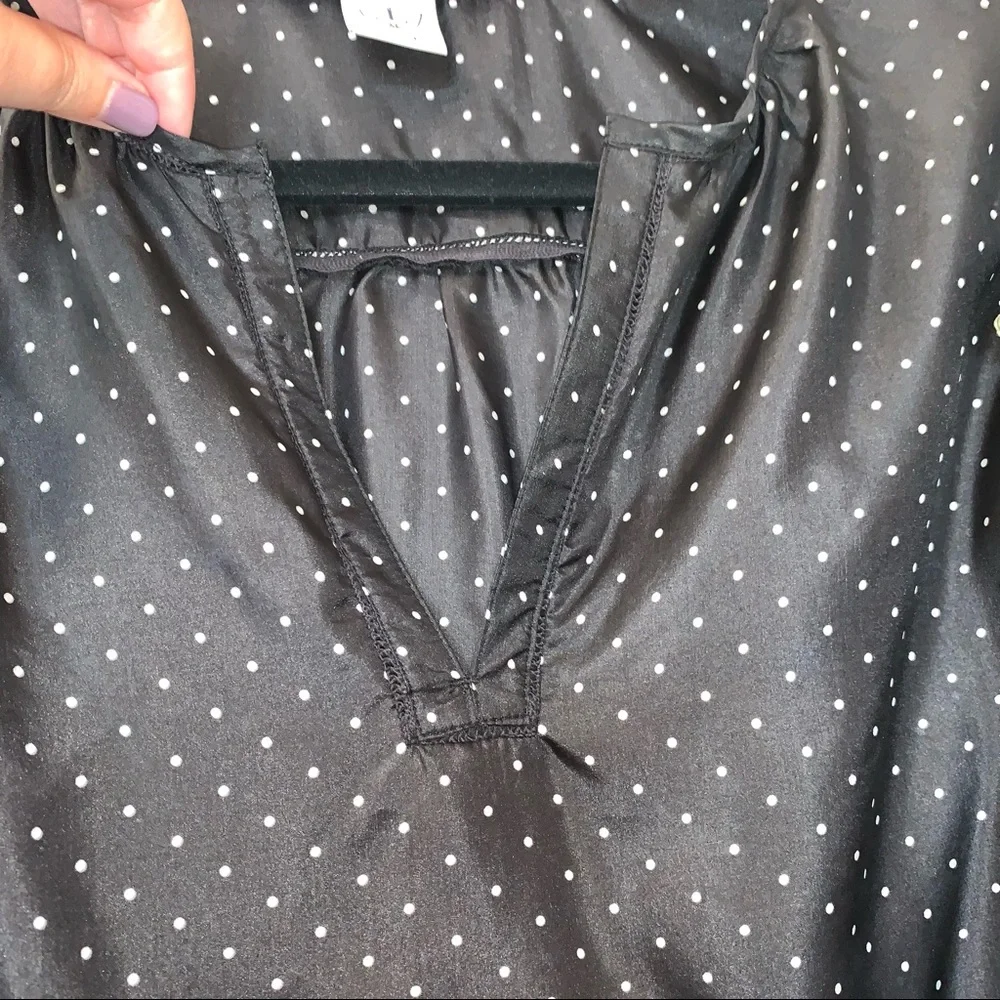 Scotch & Soda Maison Scotch Polka Dot Print Layered Ruffle Sleeves Blouse Top - Picture 6 of 9